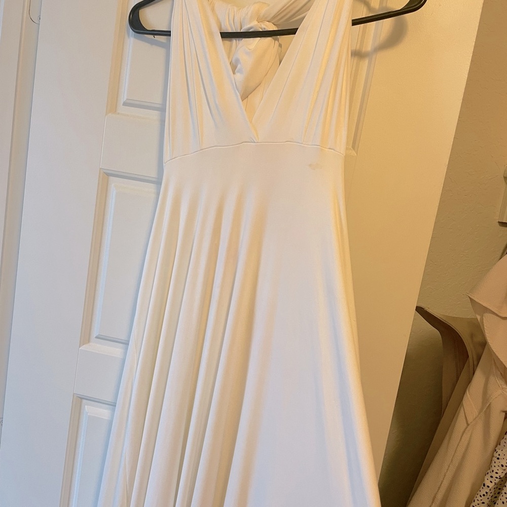 White maternity convertible dress